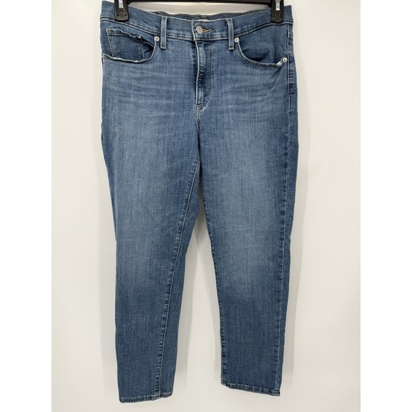 Levi's Classic Crop Medium Wash Straight Denim Jeans Size 10 Women's - Picture 4 of 11